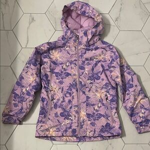 Columbia Purple Floral Kids Leightweight Jacket